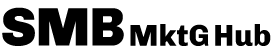 SMB Marketing Hub logo. SMB Marketing Hub logo. The letters SMB in a bold sans serif font, with Mktg Hub next to it in a serif font.