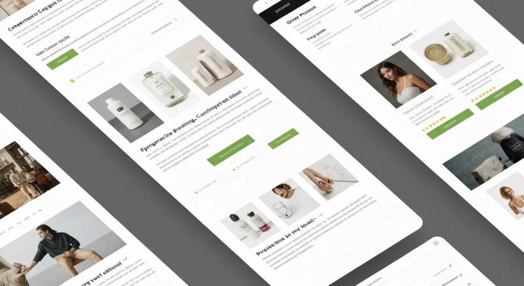 Visual representation of conversion-boosting elements in e-commerce design