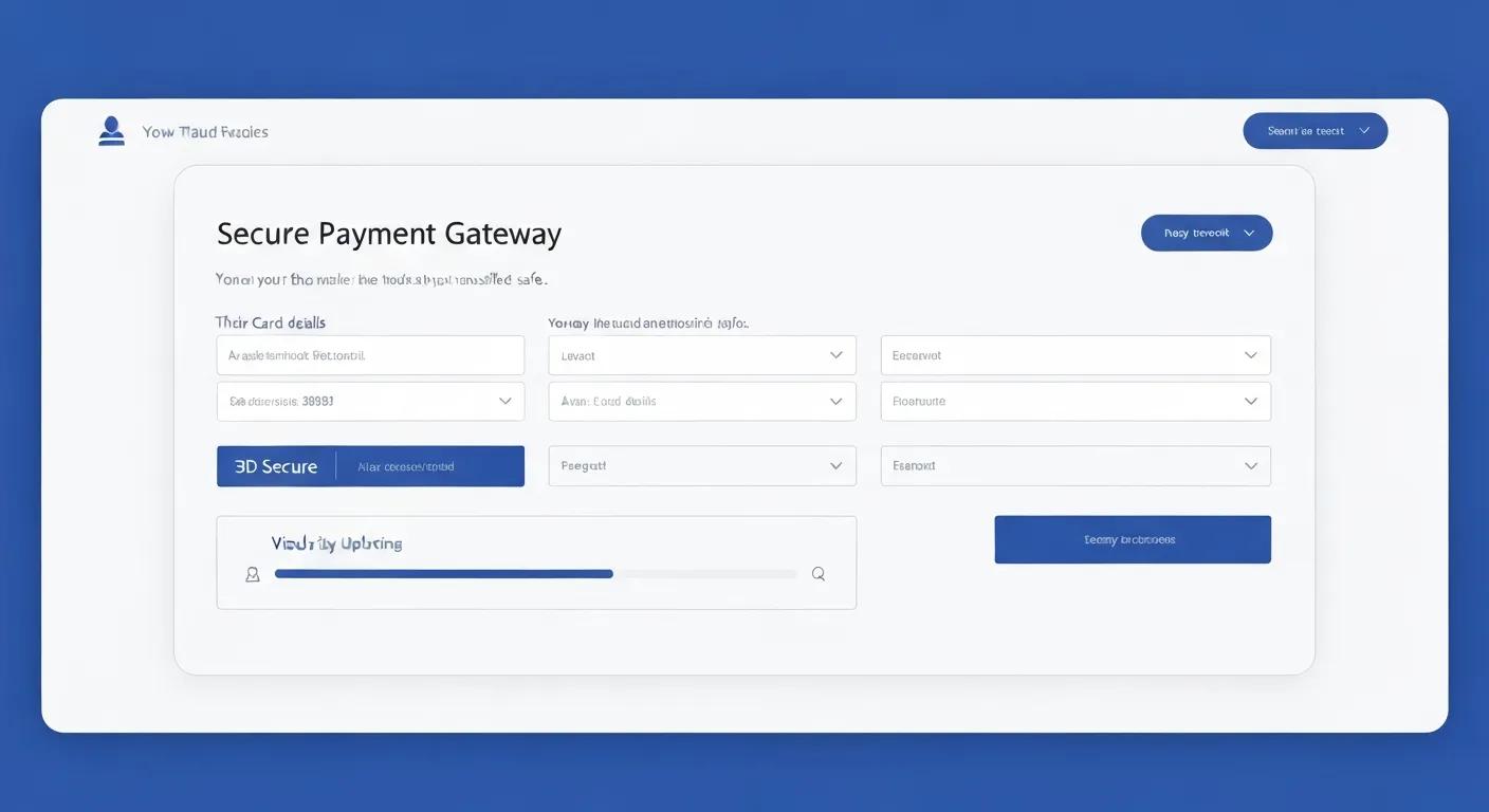 A secure payment gateway interface showcasing essential fraud prevention features