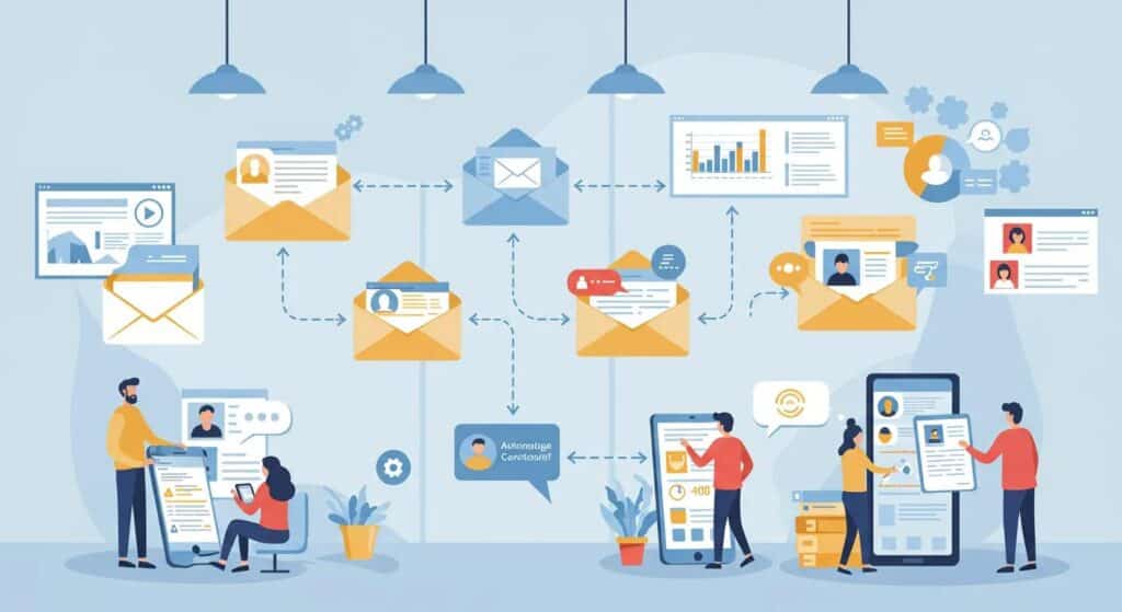 A visual guide to automated email marketing workflows and boosting customer engagement